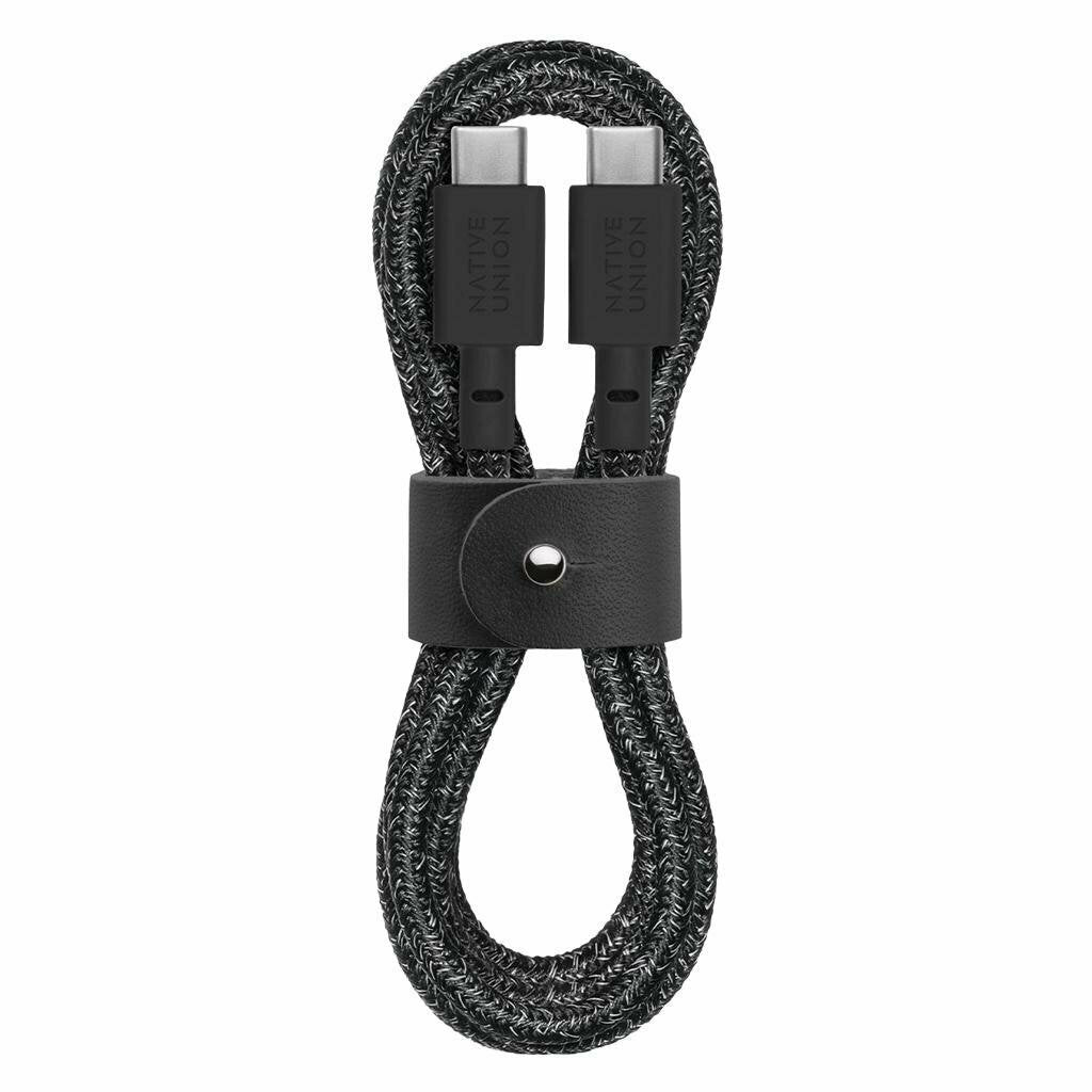Native Union Belt Braided USB 2.0 Cable USB-C male - USB-C 60W PD Μαύρο 1.2m