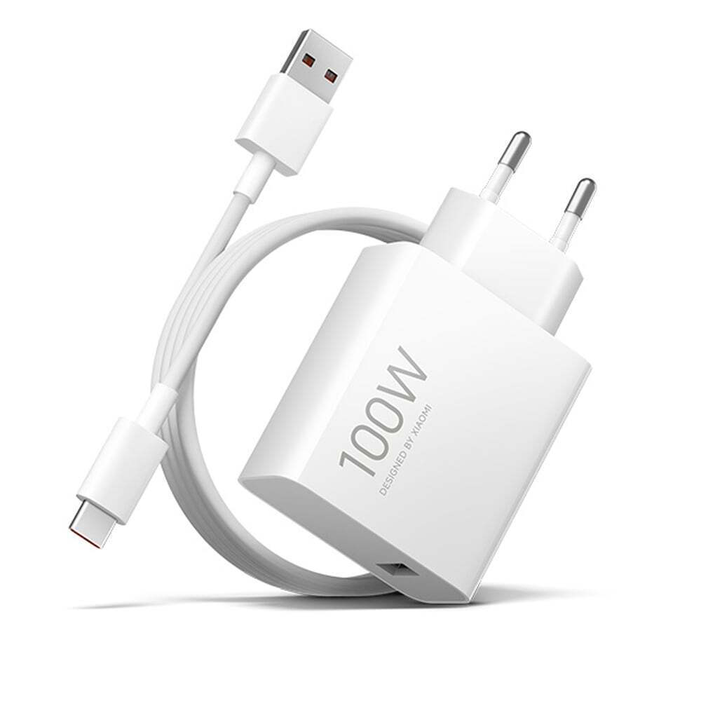 Xiaomi Φορτιστής GaN με Θύρα USB-A και Καλώδιο USB-C 100W με καλώδιο.